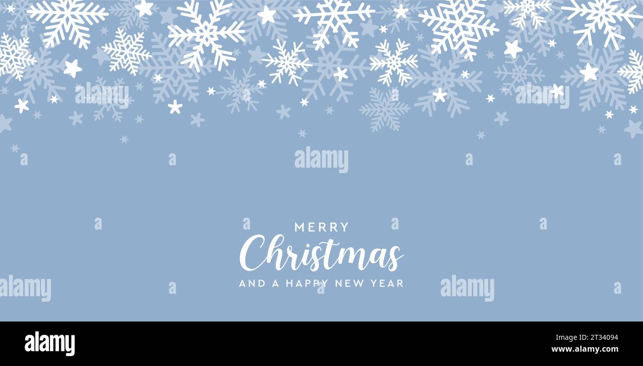 bright banner christmas card with snowflake border vector illustration ...