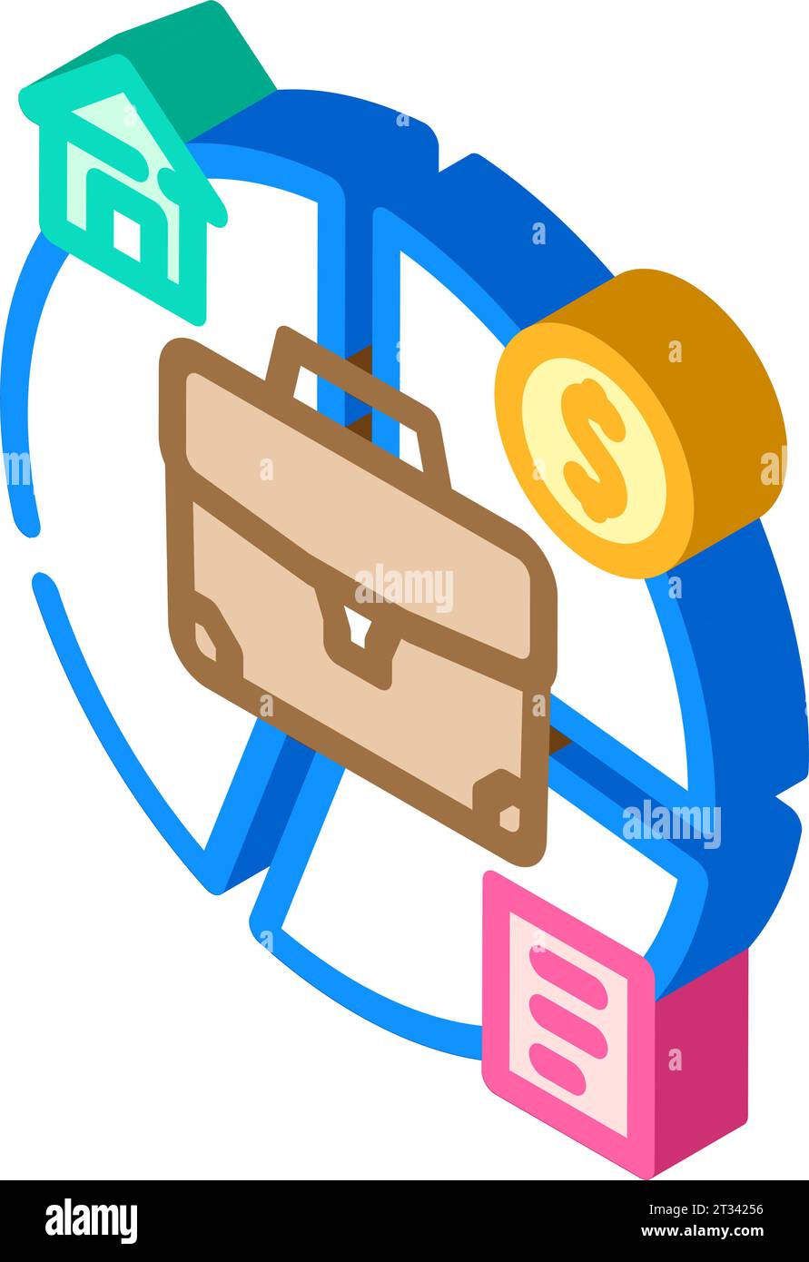 investment portfolio isometric icon vector illustration Stock Vector ...