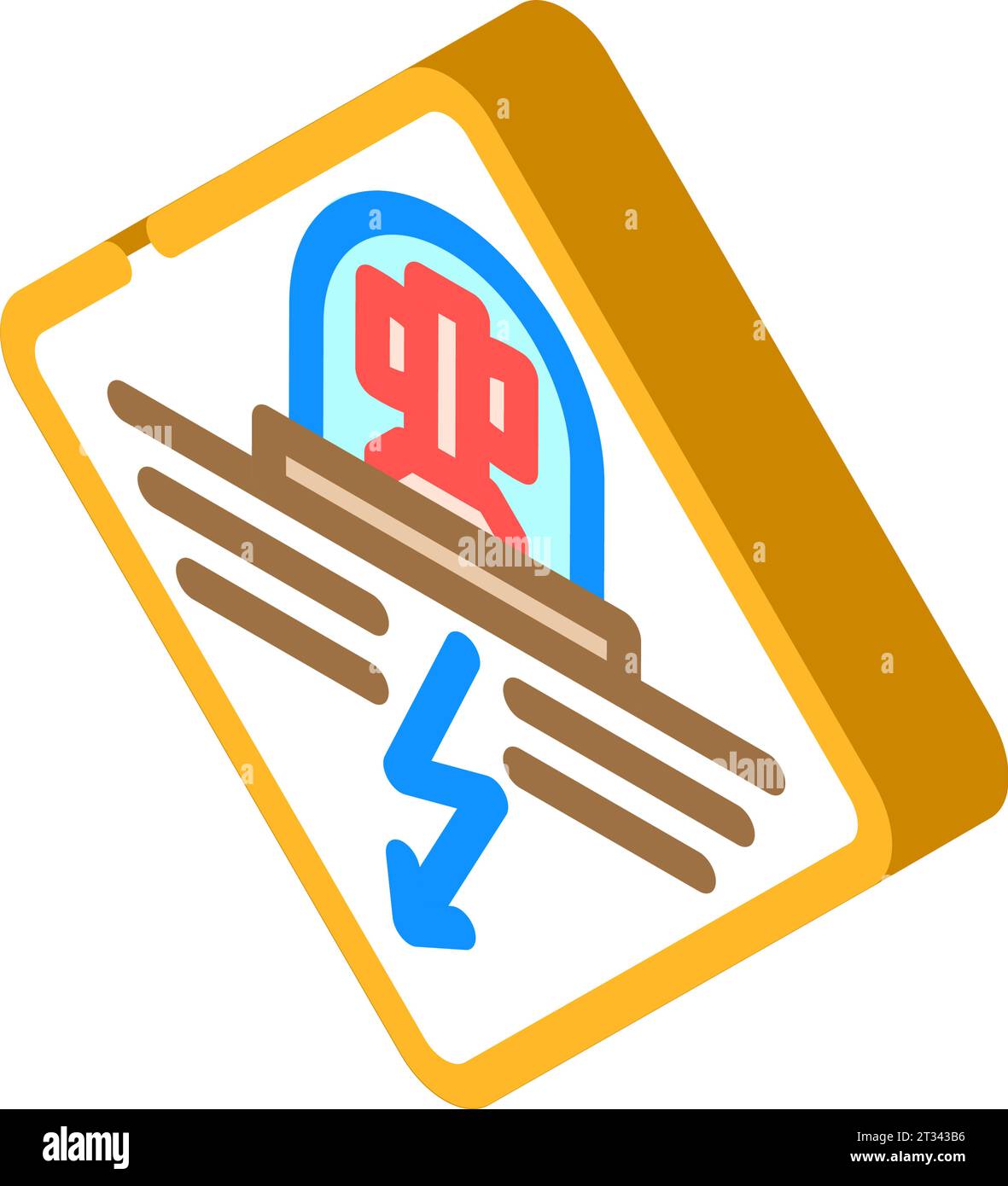 attention electricity isometric icon vector illustration Stock Vector ...