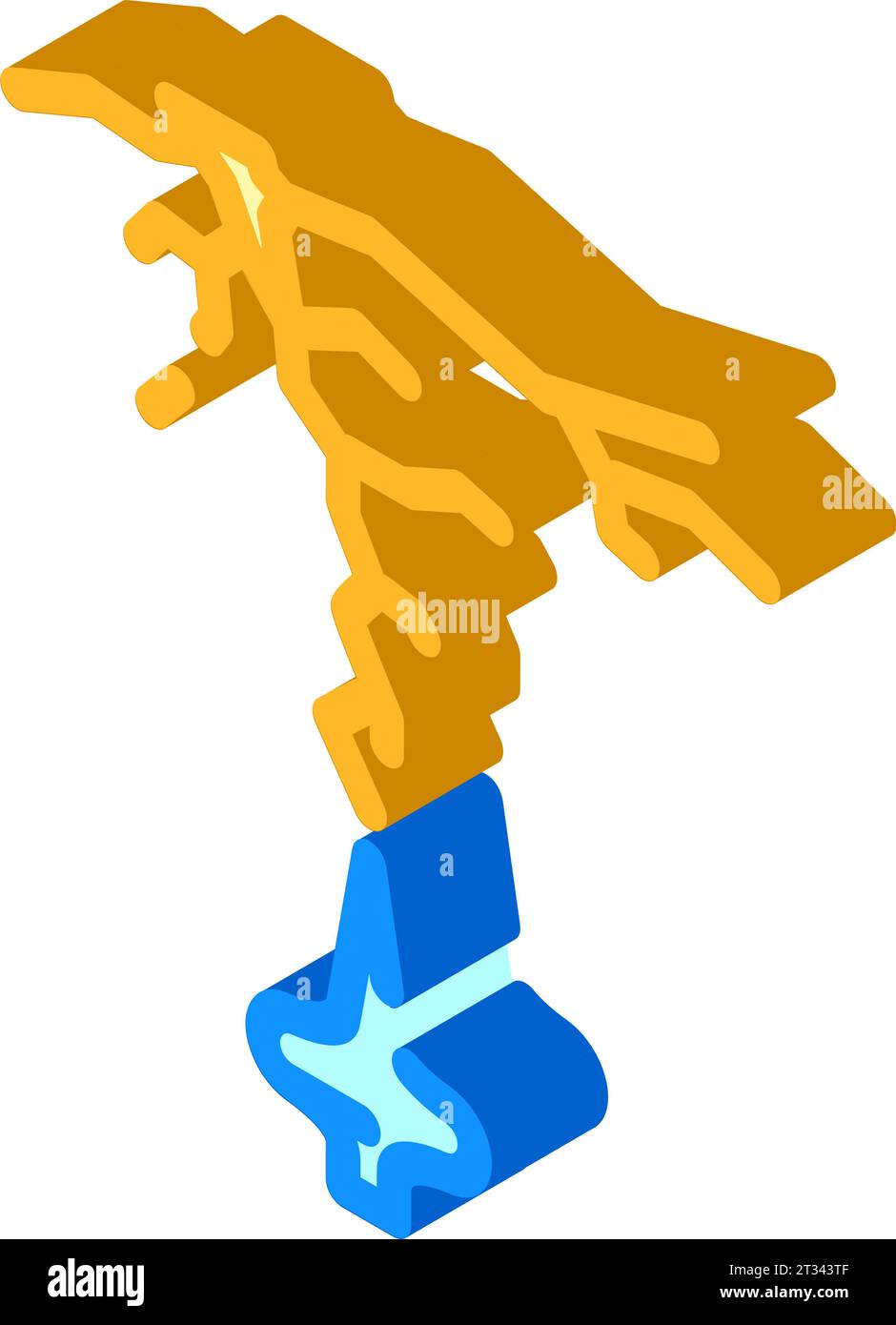 lightning electricity isometric icon vector illustration Stock Vector ...