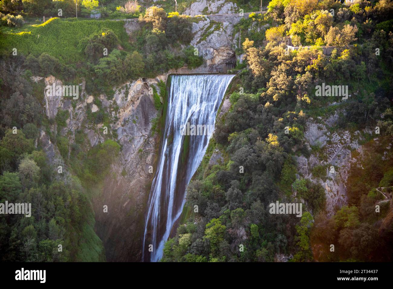 Great Waterfall in Tivoli - Italy Stock Photo