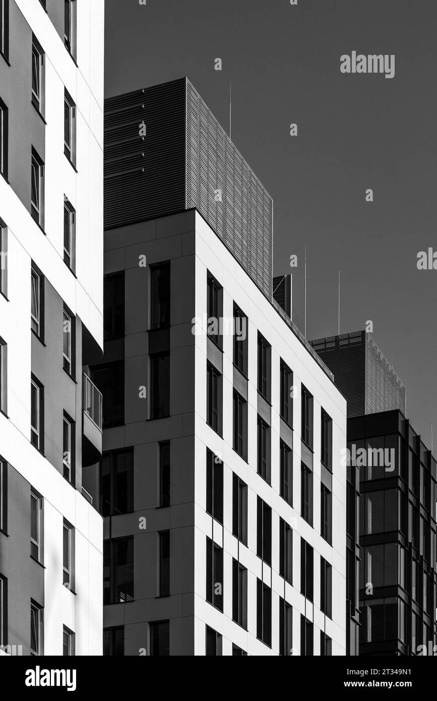 Contemporary design Modern Architecture in Monochrome Stock Photo Alamy