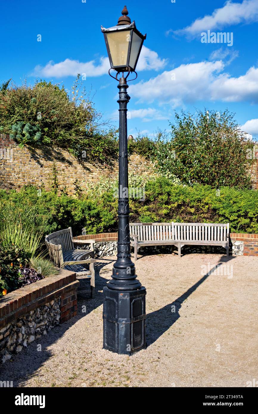 Old lamp post in the Peace Garden adjoining the Wish Tower at