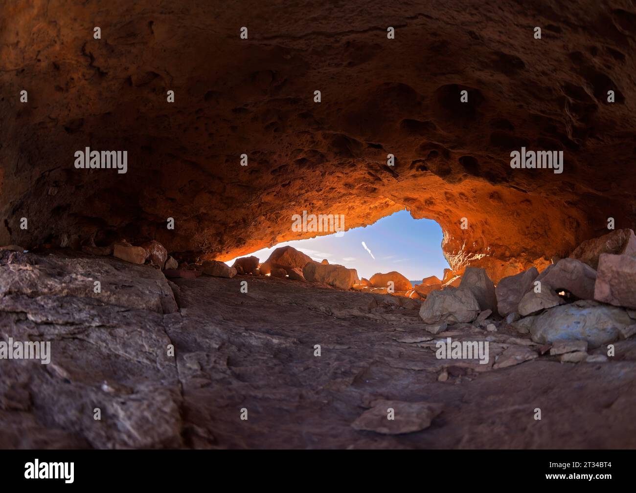 Arch Cave at Sinking Ship Grand Canyon Stock Photo