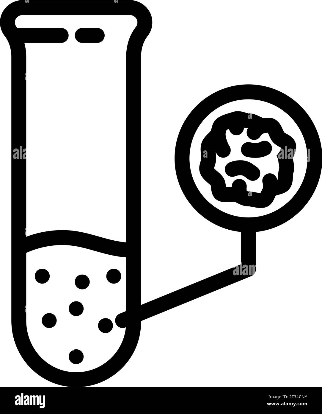 contaminant detection hydrogeologist line icon vector illustration ... image.