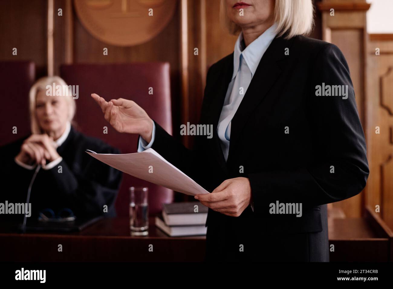 Lawyer speaking in court hi-res stock photography and images - Alamy