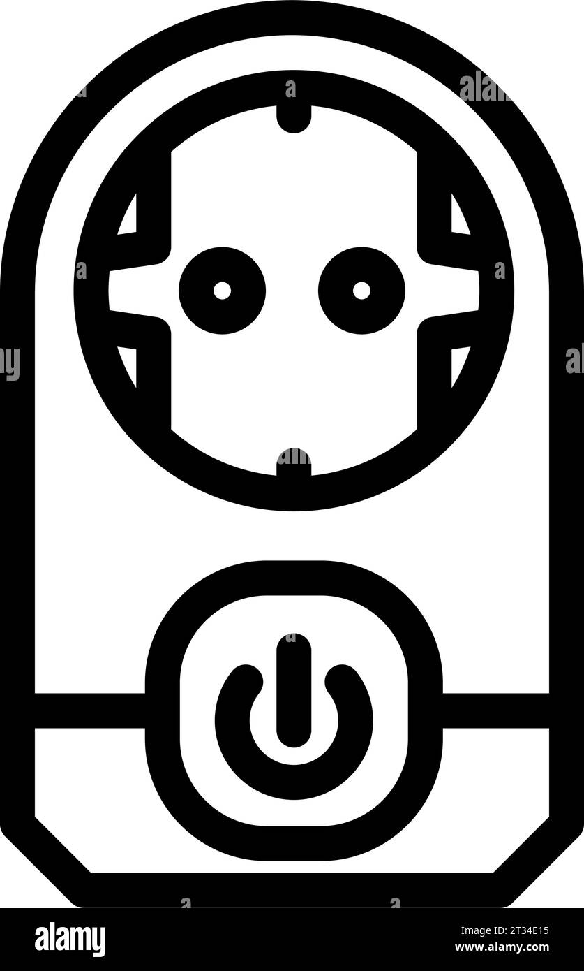smart plug home line icon vector illustration Stock Vector Image & Art ...