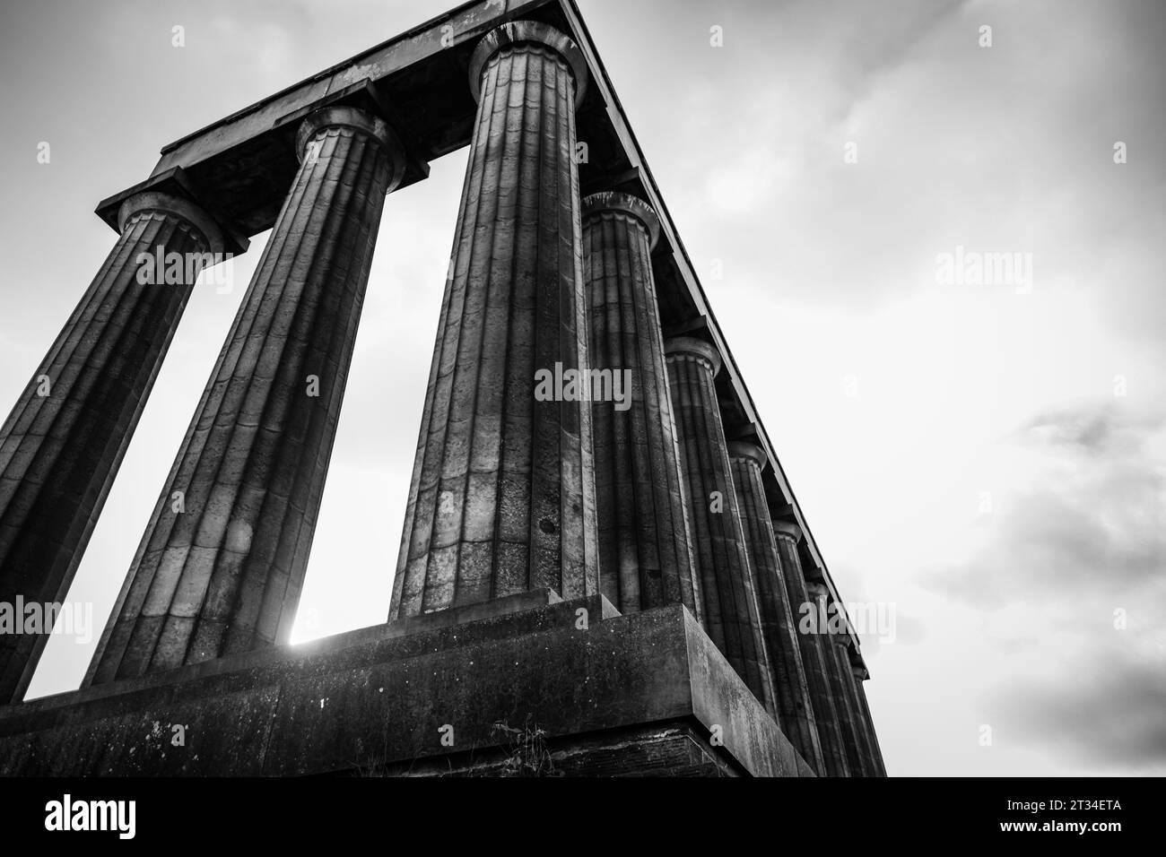 National Monument of Scotland Edinburgh Stock Photo