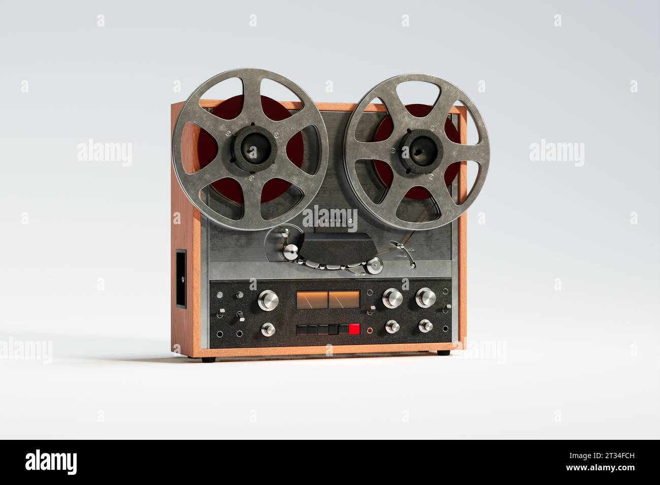 Old portable reel to reel audio tape recorder music device Stock Photo -  Alamy