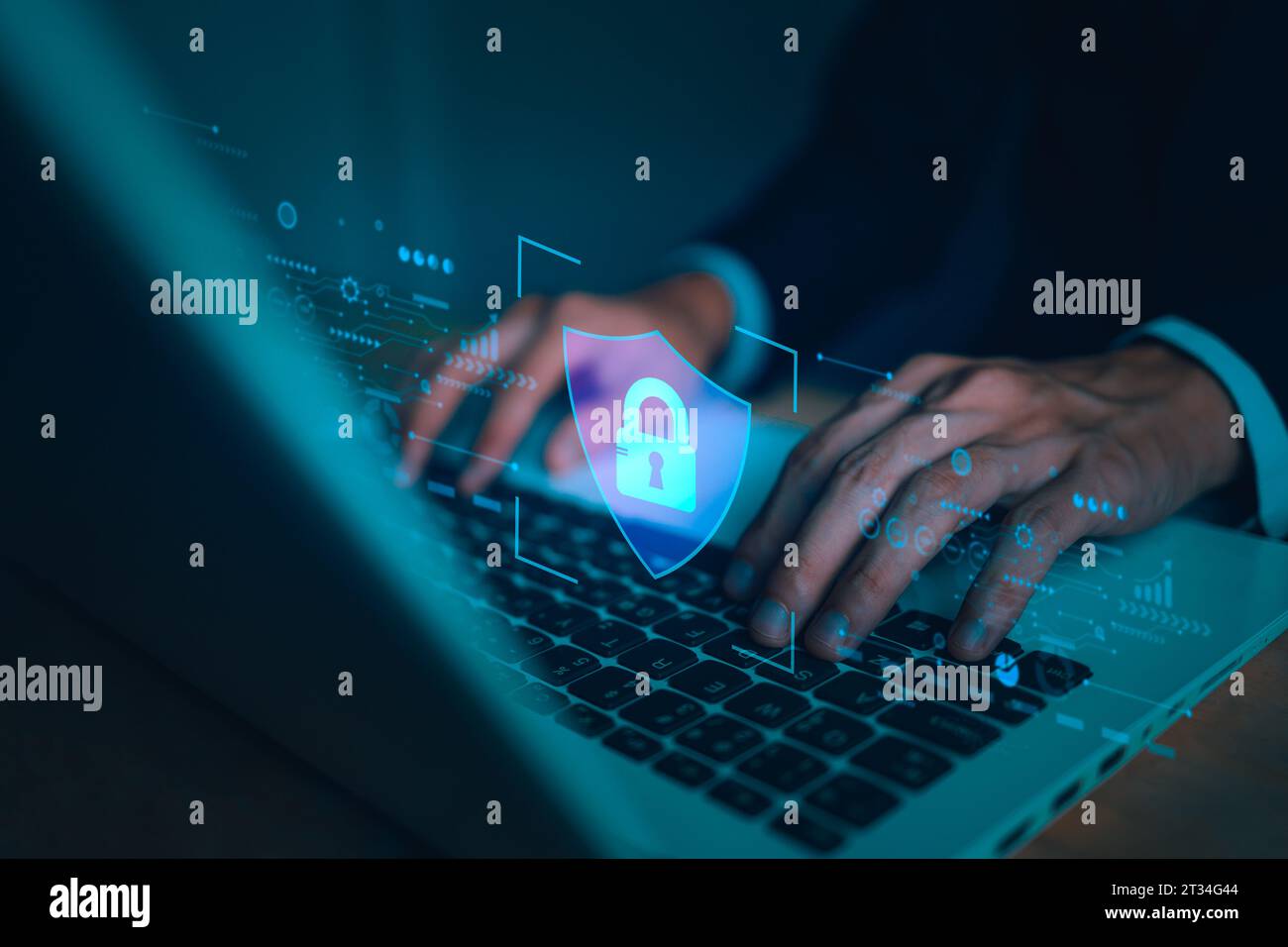 Cyber security. Data protection information. Encryption and safety ...