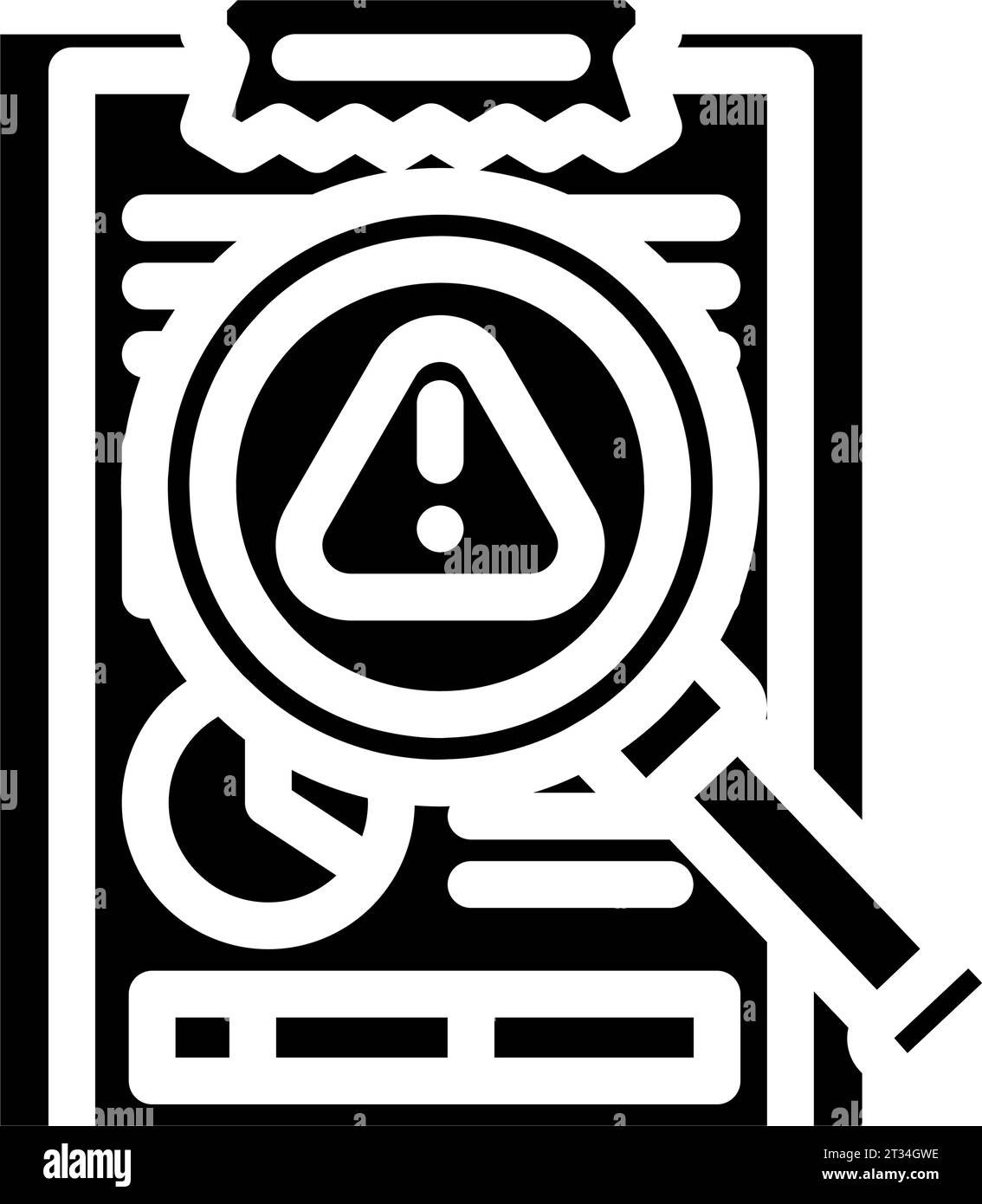 identification risk glyph icon vector illustration Stock Vector Image ...