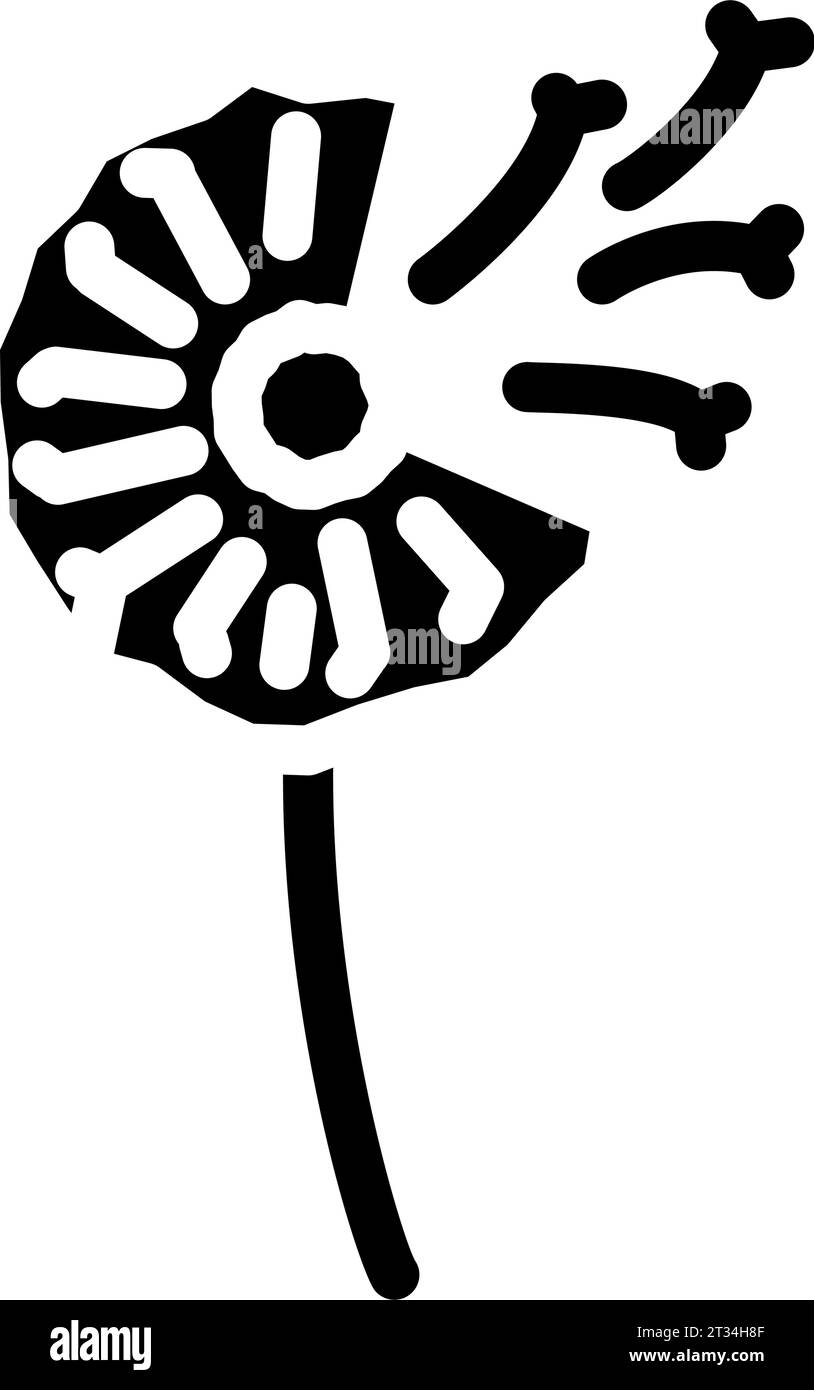 flower art tattoo vintage glyph icon vector illustration Stock Vector ...