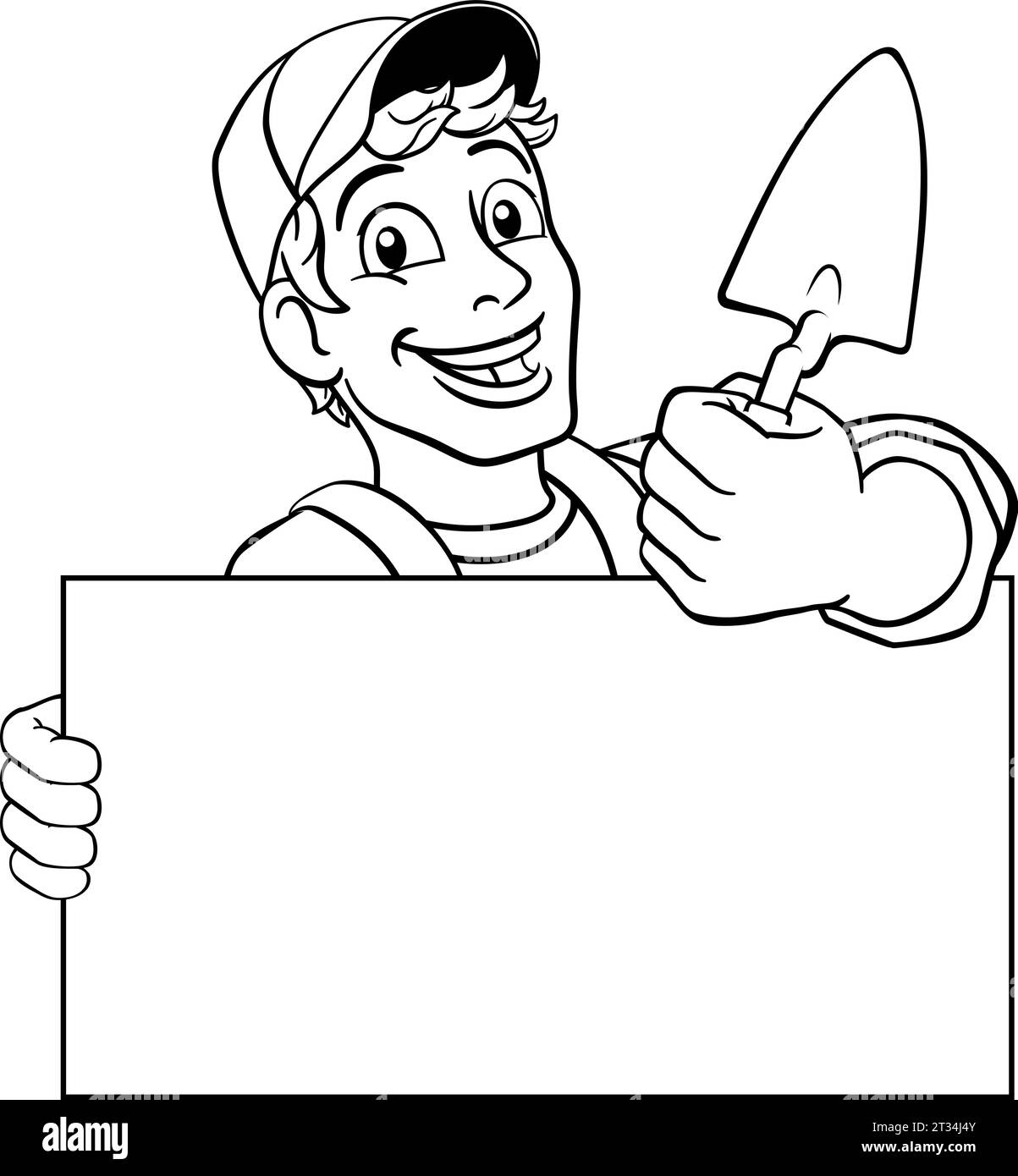 Bricklayer Mascot Tool Mason Construction Mascot Stock Vector