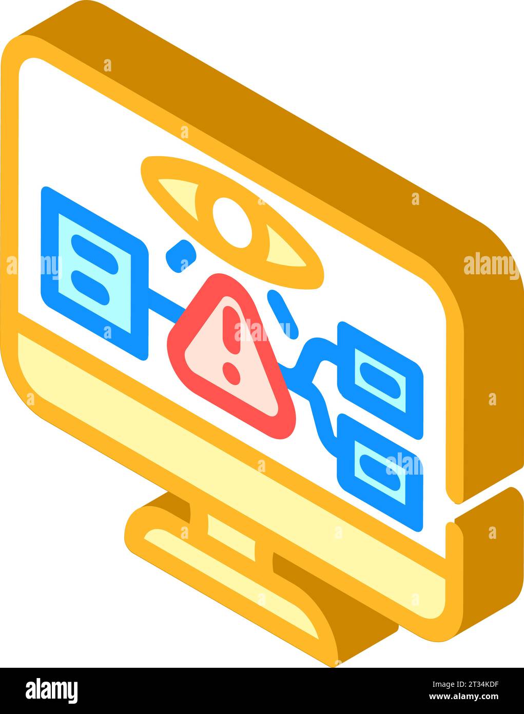 monitoring risk isometric icon vector illustration Stock Vector Image ...