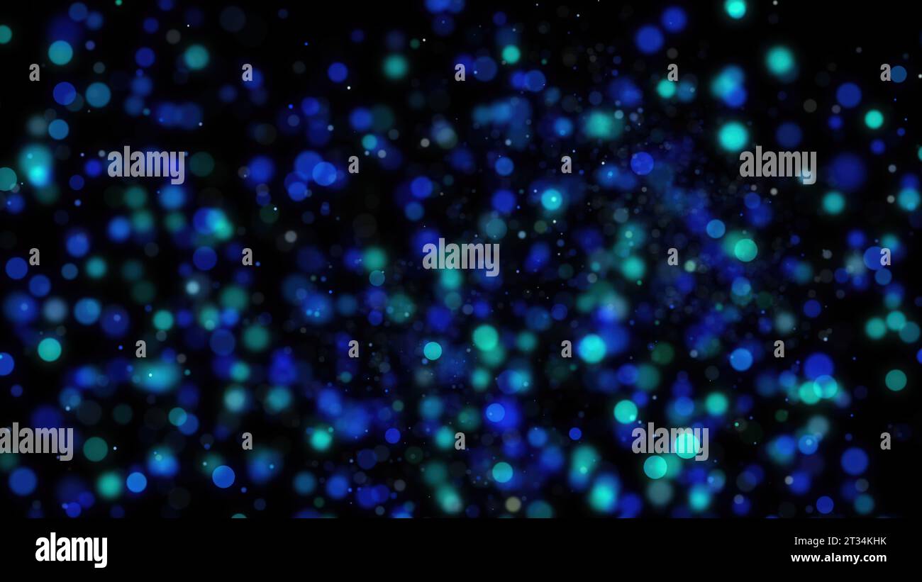 Blue particles backdrop. Computer generated 3d render Stock Photo - Alamy