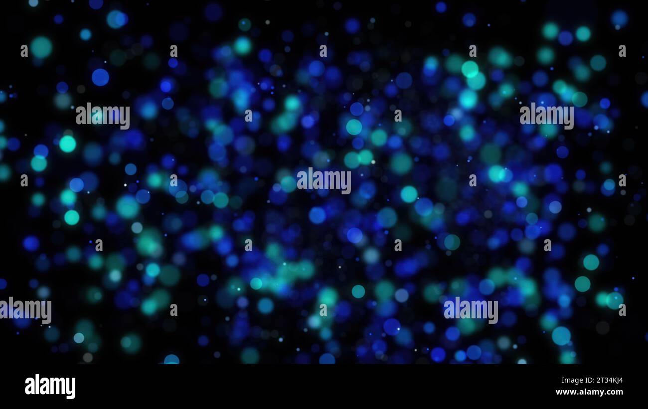 Blue particles backdrop. Computer generated 3d render Stock Photo - Alamy