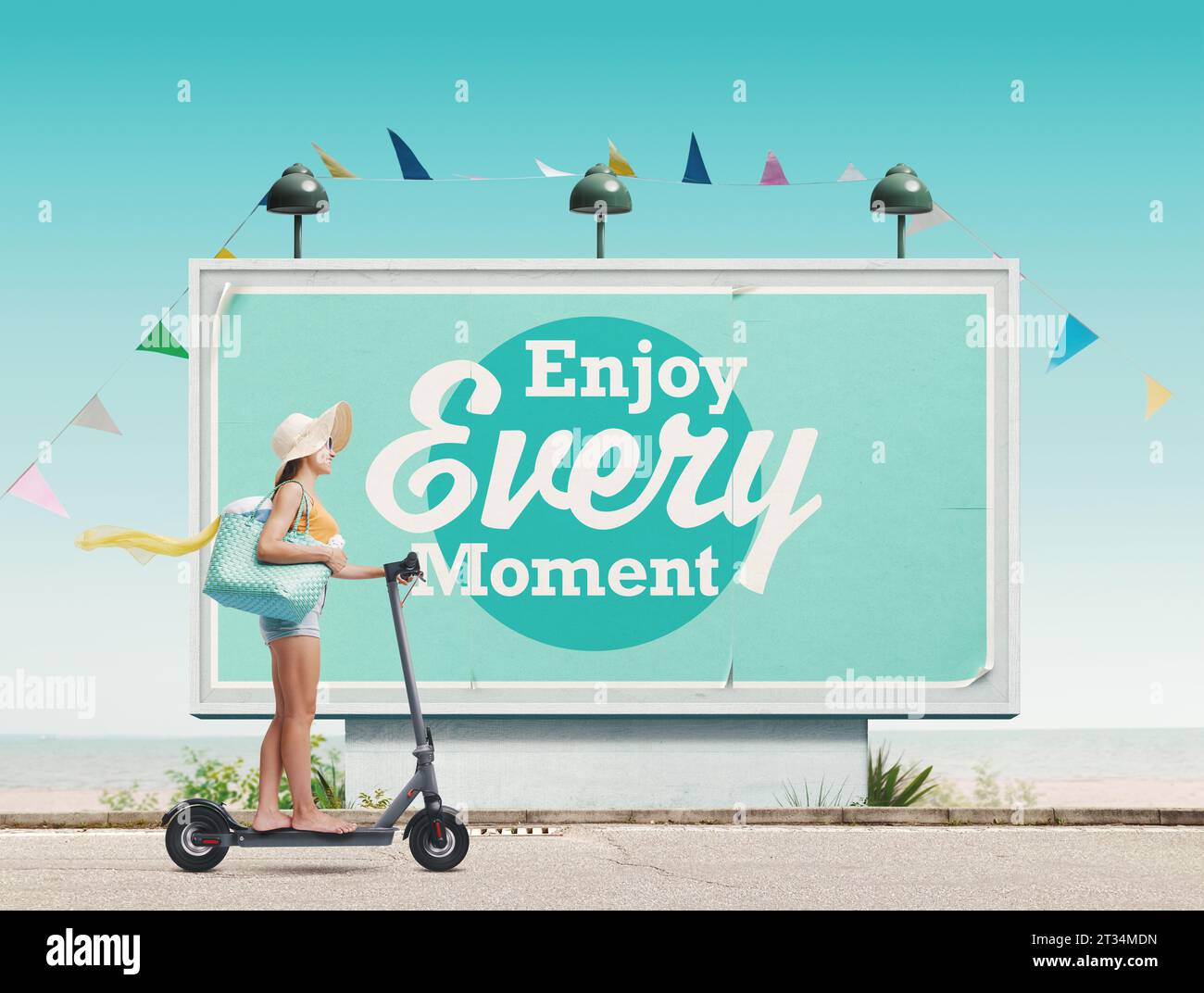 Inspirational motivational quote. Enjoy every moment of life. Simple trendy  design Stock Vector Image & Art - Alamy