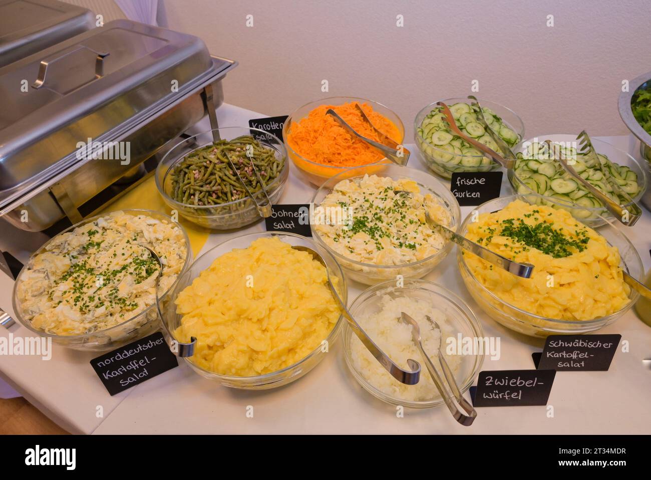 Beilagen zum Buffet, Kartoffelsalat, Deutschland Stock Photo