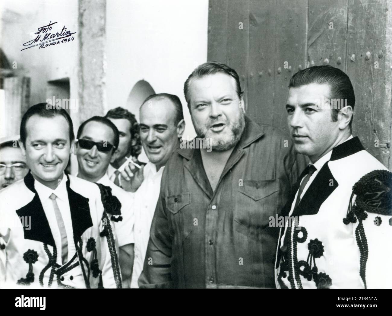 ORSON WELLES with Spanish Bullfighters JULIO APARICIO MARTINEZ (left