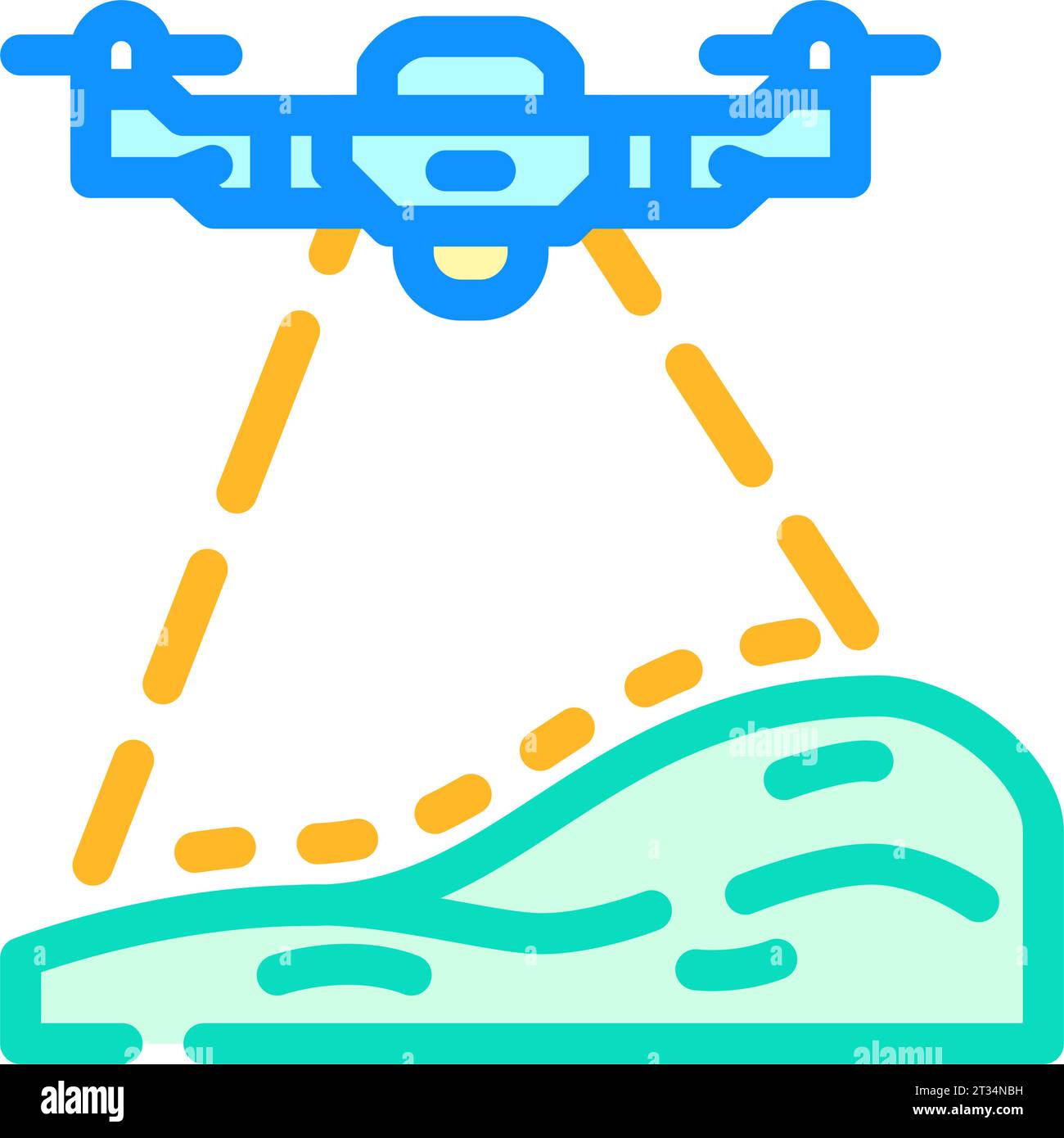 environmental survey drone color icon vector illustration Stock Vector ...