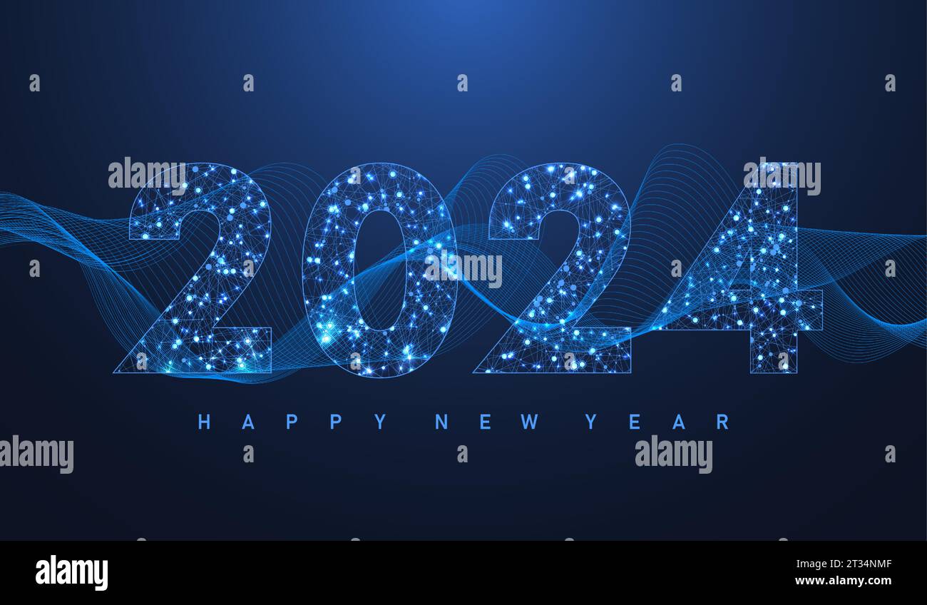 Christmas poster template 2024 in the style of new digits electronic