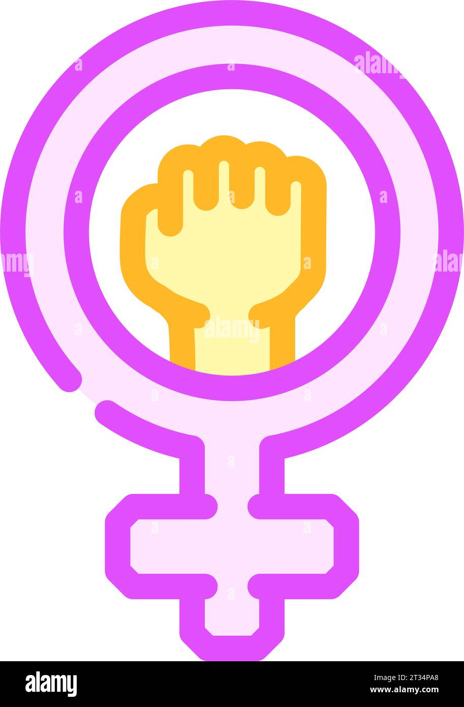 womens rights feminism woman color icon vector illustration Stock ...