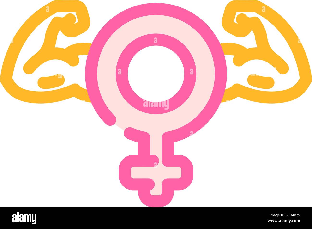 women courage feminism color icon vector illustration Stock Vector ...