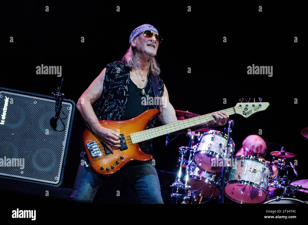 Roger Glover of Deep Purple performing at Rockwave Festival in Athens ...