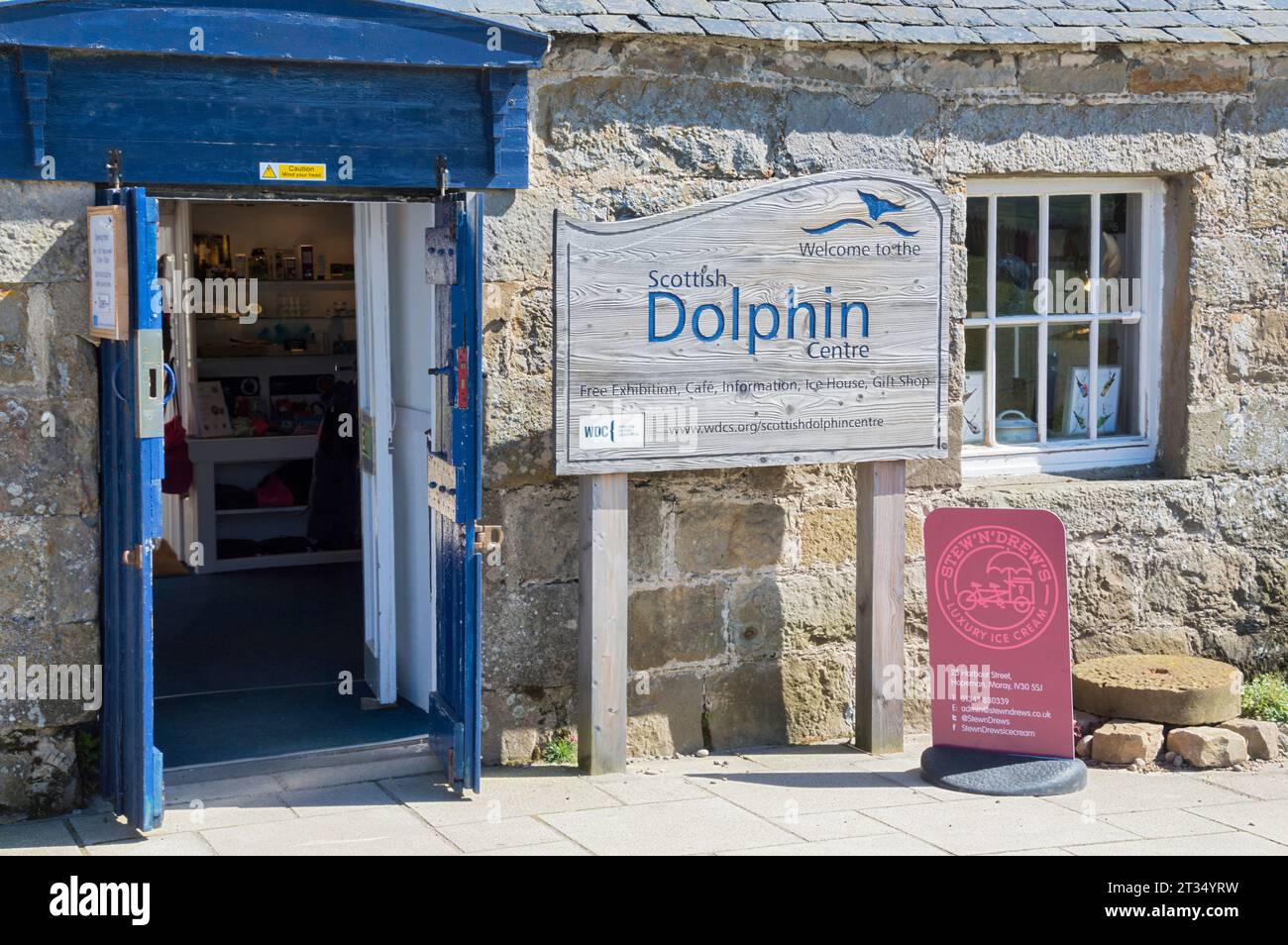 Spey Bay Visitor Centre, Scottish Dolphin Centre,  Moray Firth,  Highland, Scotland Stock Photo