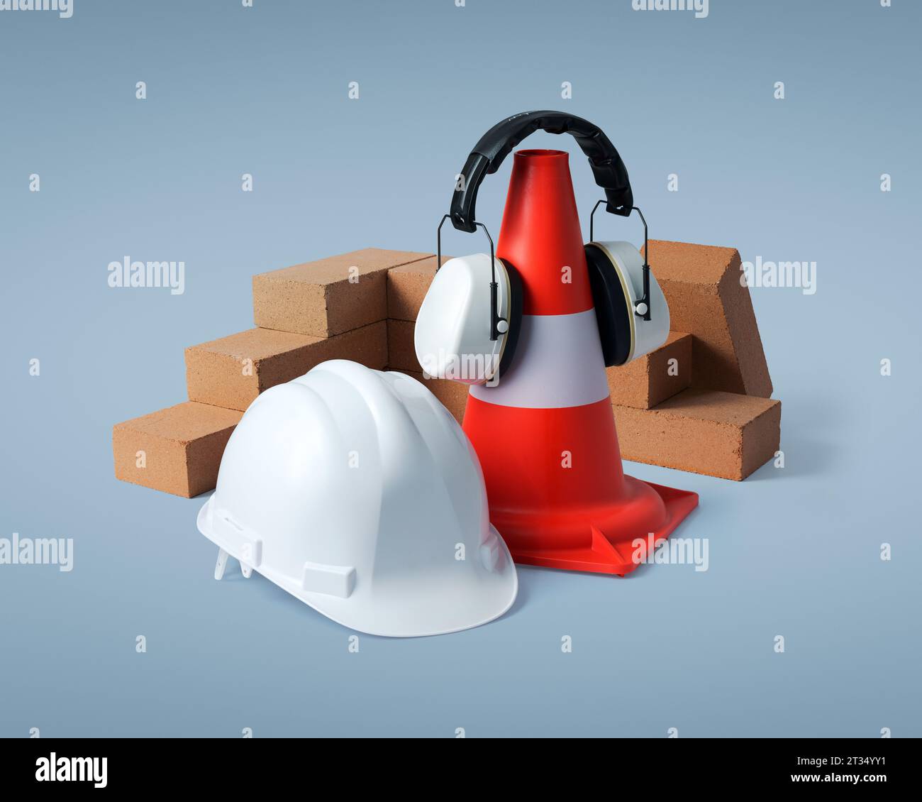 Safety at work personal protective equipment for construction workers