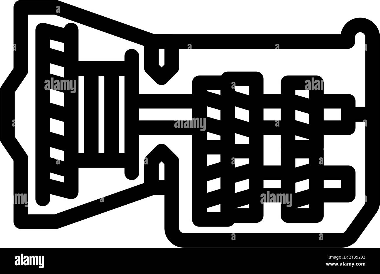 transmission service car mechanic line icon vector illustration Stock ...