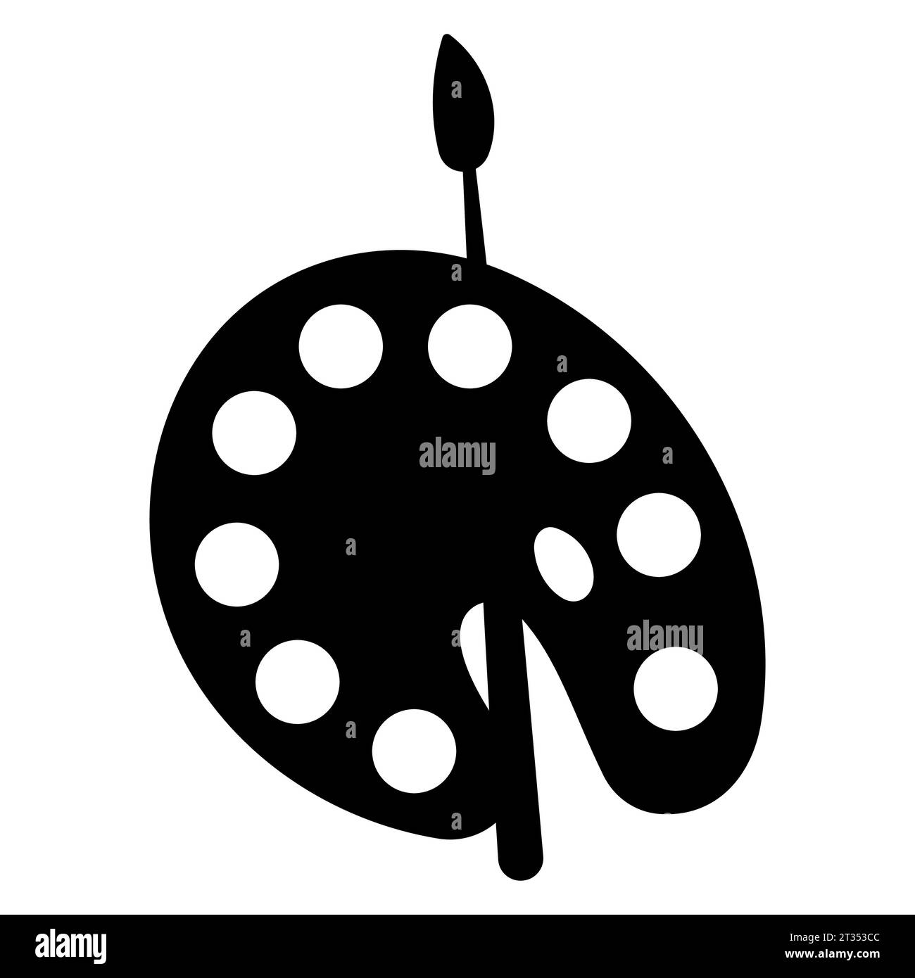 Artist Palette Silhouette