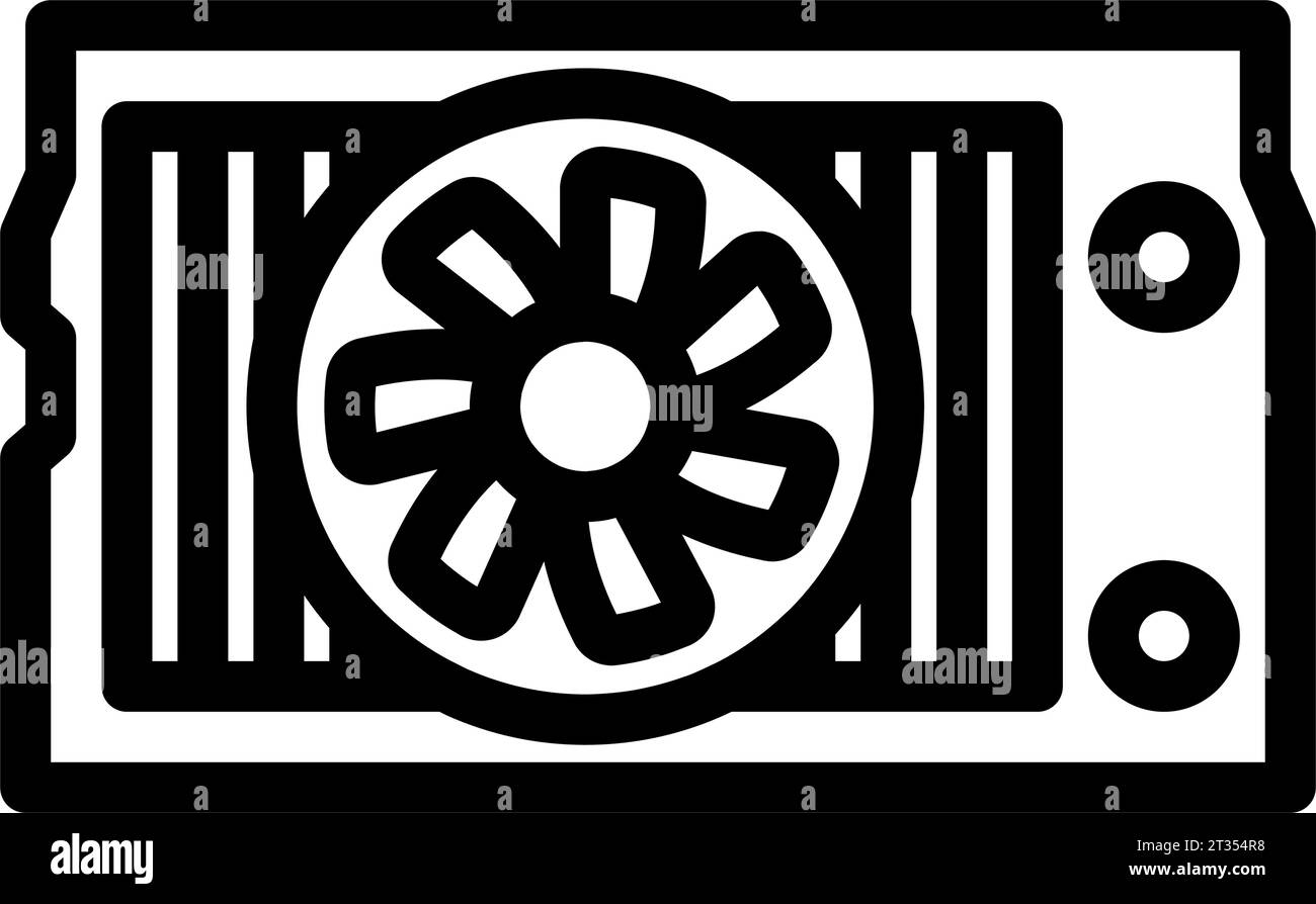 radiator repair car mechanic line icon vector illustration Stock Vector ...