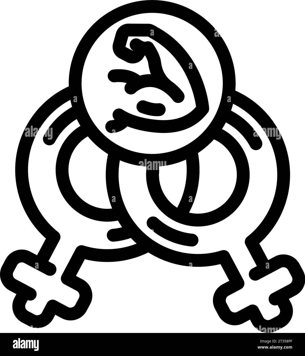 sisterhood support feminism woman line icon vector illustration Stock ...