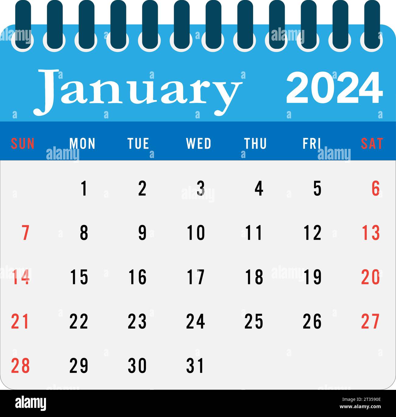 2024 calendar Wall calendar 2024 template Stock Vector Image & Art Alamy