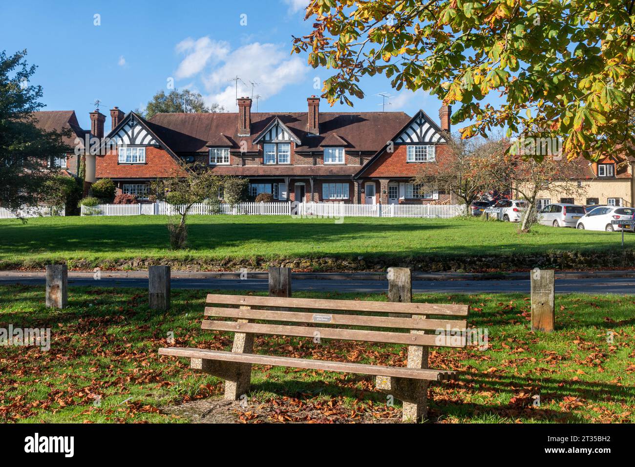 Godstone, Surrey, England, UK, view of the pretty village on a sunny October or autumn day Stock Photo