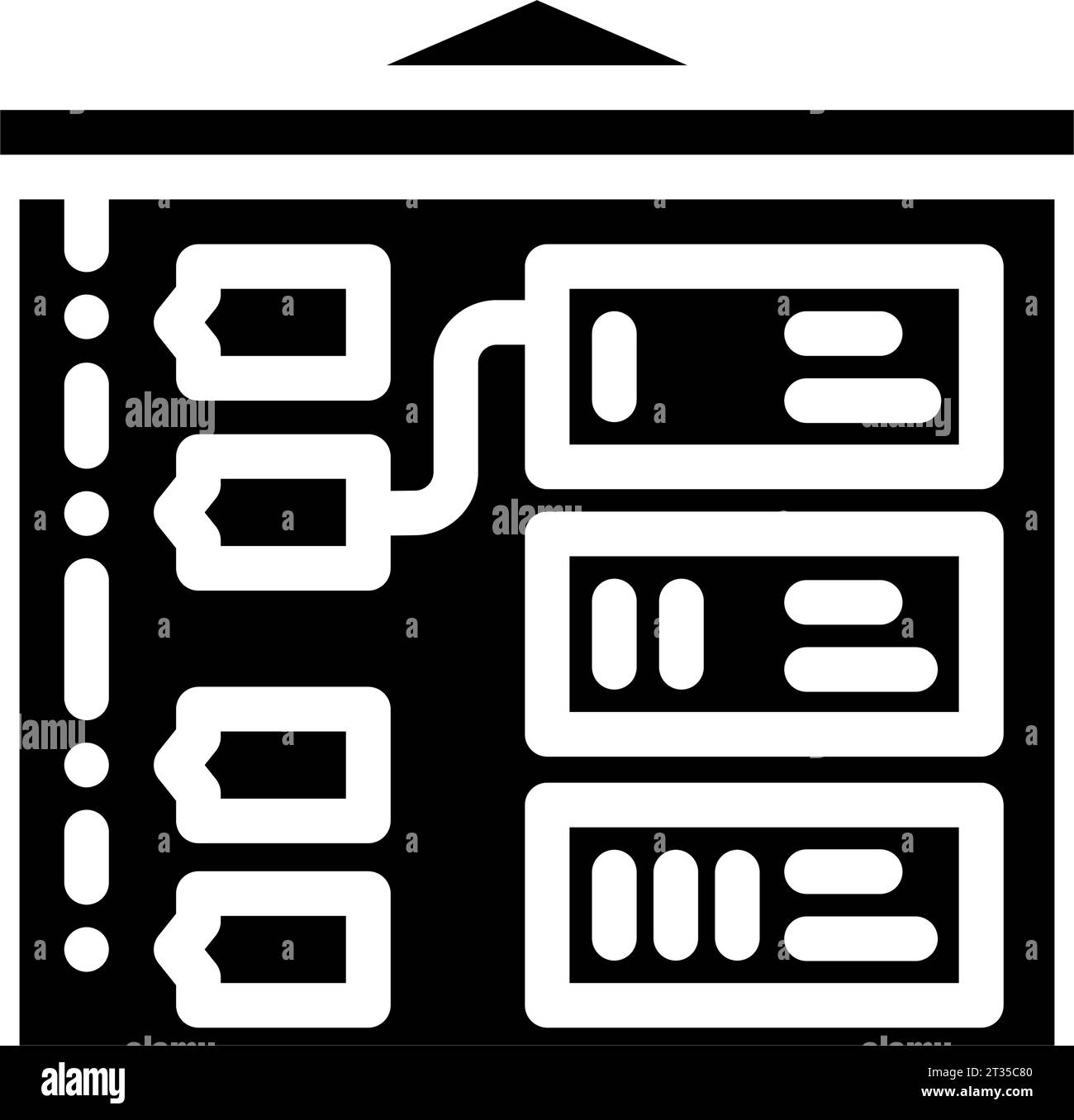 storyboard creation game development glyph icon vector illustration ...