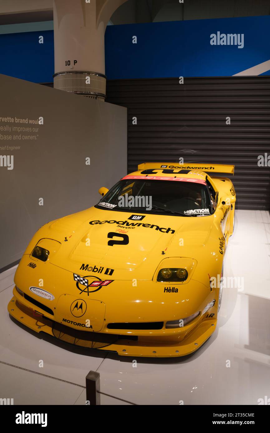 2001 Corvette C5-R on display at The Henry Ford museum Stock Photo
