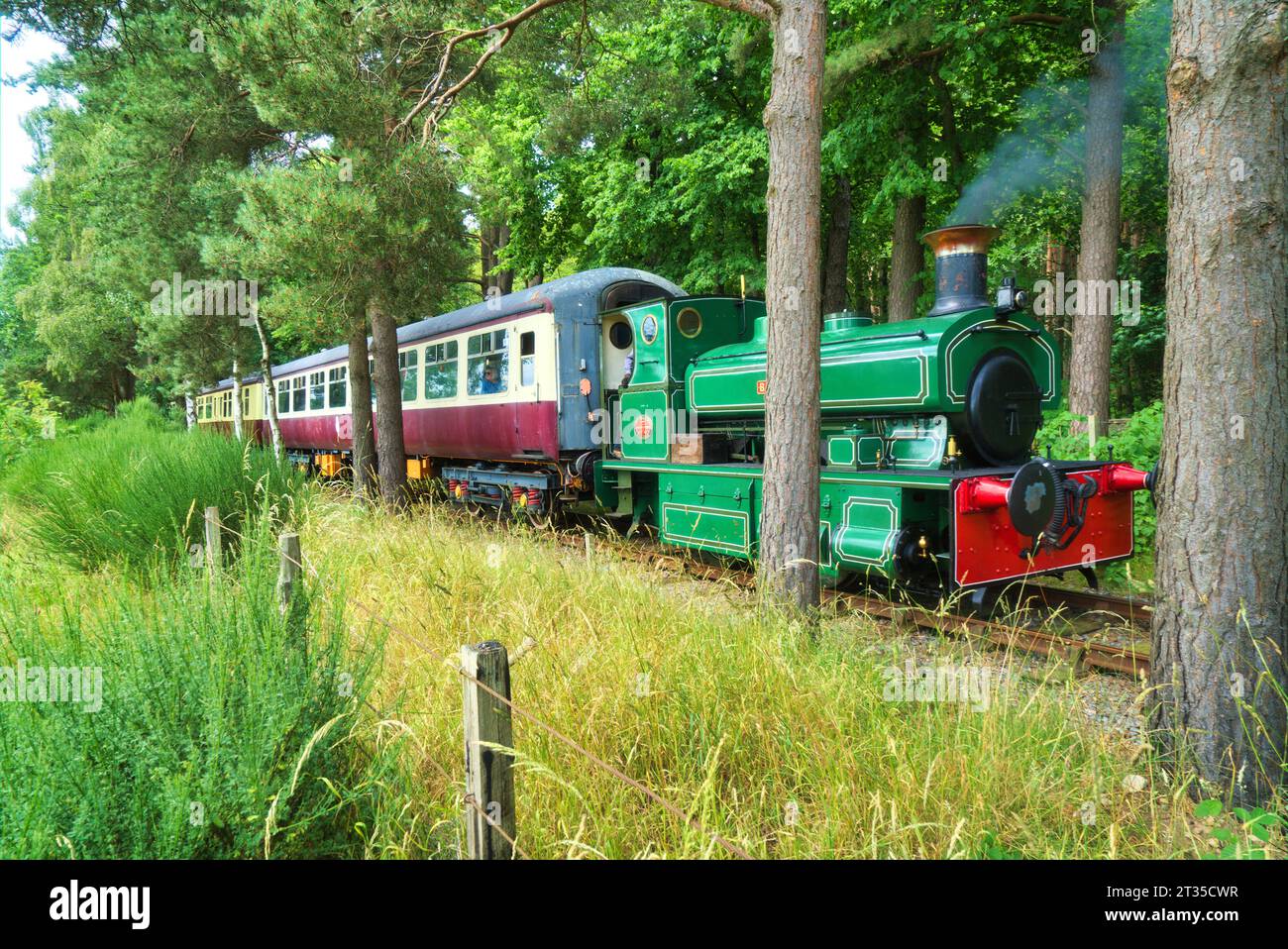 Banchory, Heritage railway. Steam, engine. The Royal Deeside Railway Preservation Society, Milton, Banchory, Aberdeenshire, Highland, Scotland, UK Stock Photo