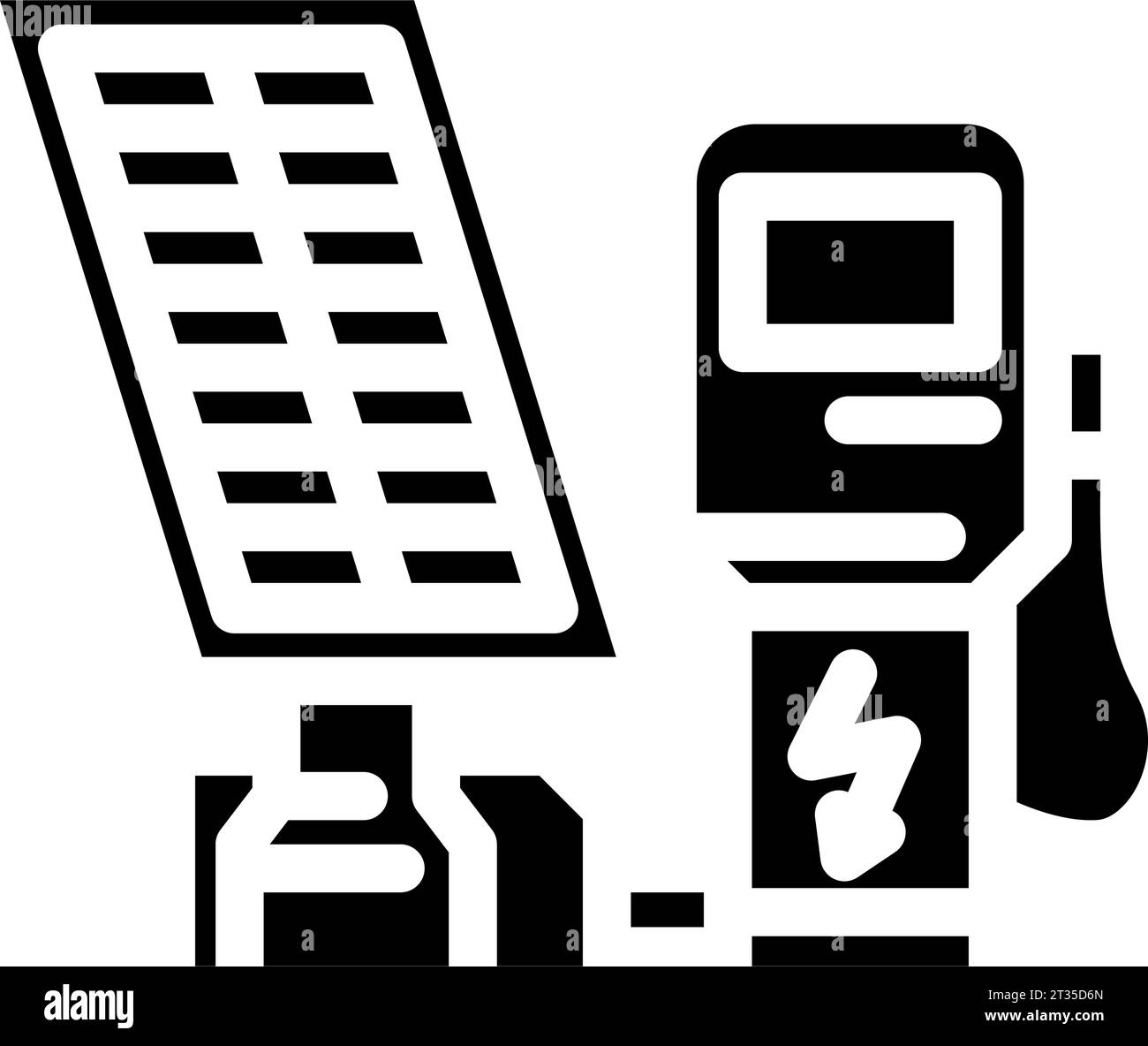 clean energy electric glyph icon vector illustration Stock Vector Image