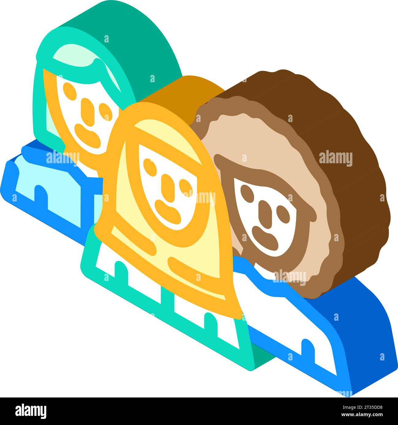 women diversity feminism isometric icon vector illustration Stock ...