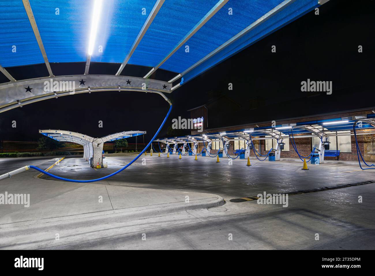 Car Wash Exterior At Night, Dallas Texas USA Stock Photo Alamy