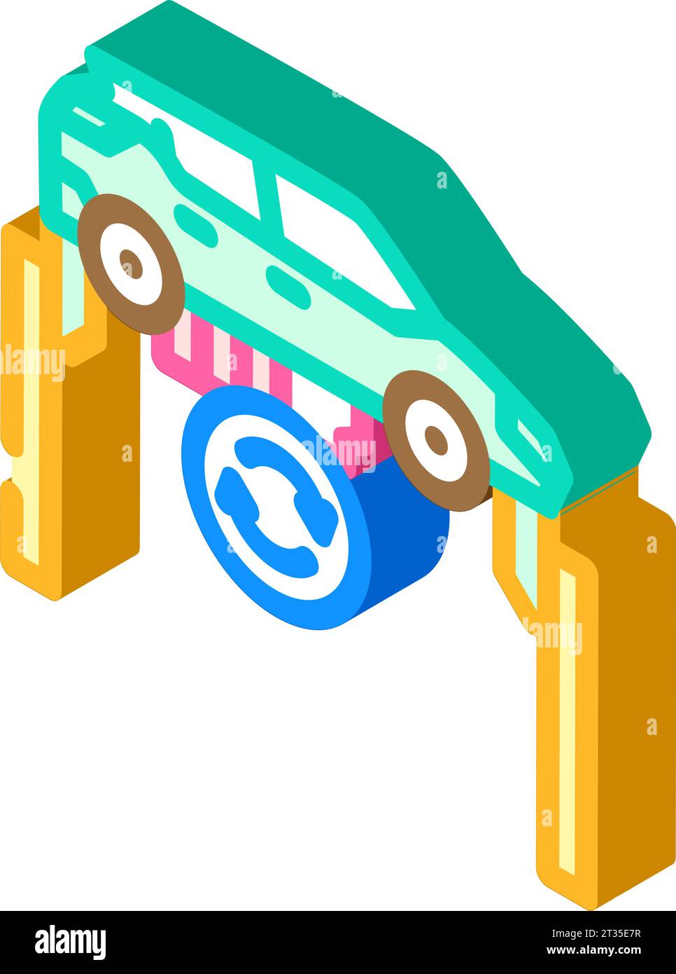 ev maintenance electric isometric icon vector illustration Stock Vector ...