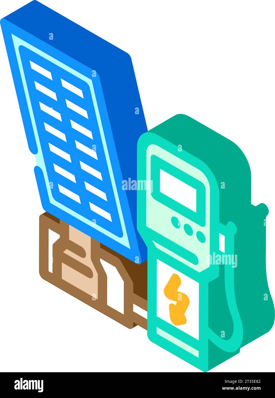 clean energy electric isometric icon vector illustration Stock Vector ...
