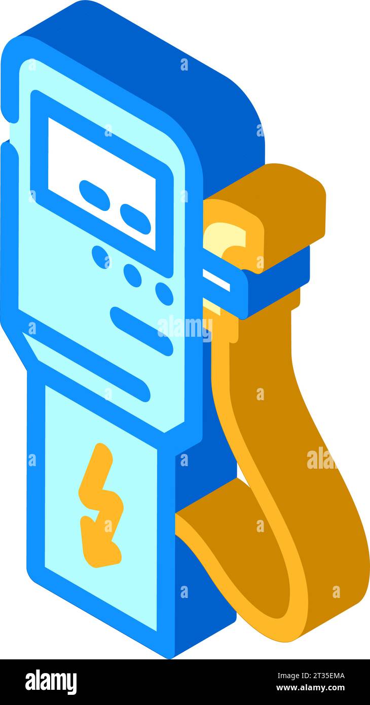 charging station electric isometric icon vector illustration Stock ...
