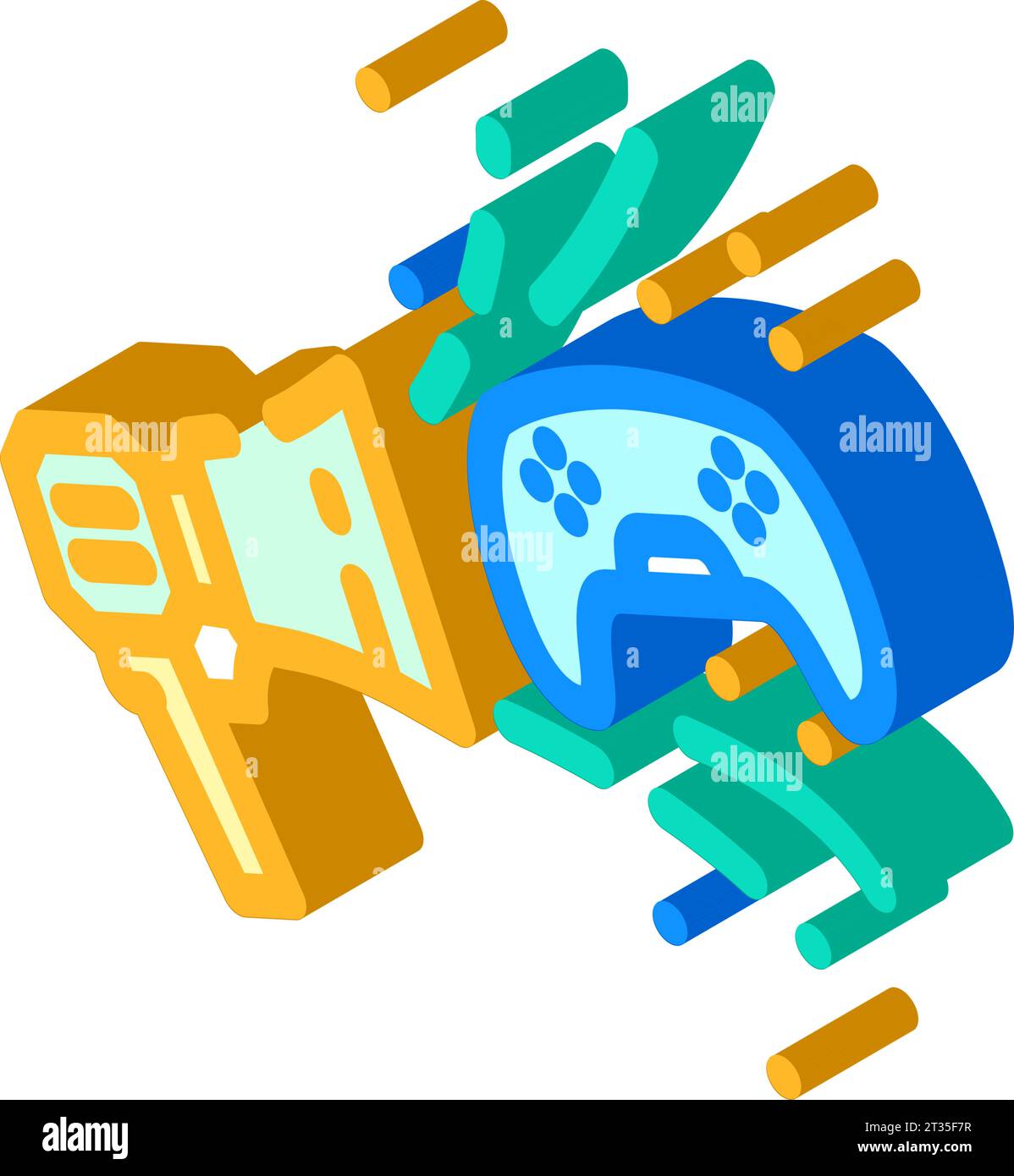 marketing game development isometric icon vector illustration Stock ...