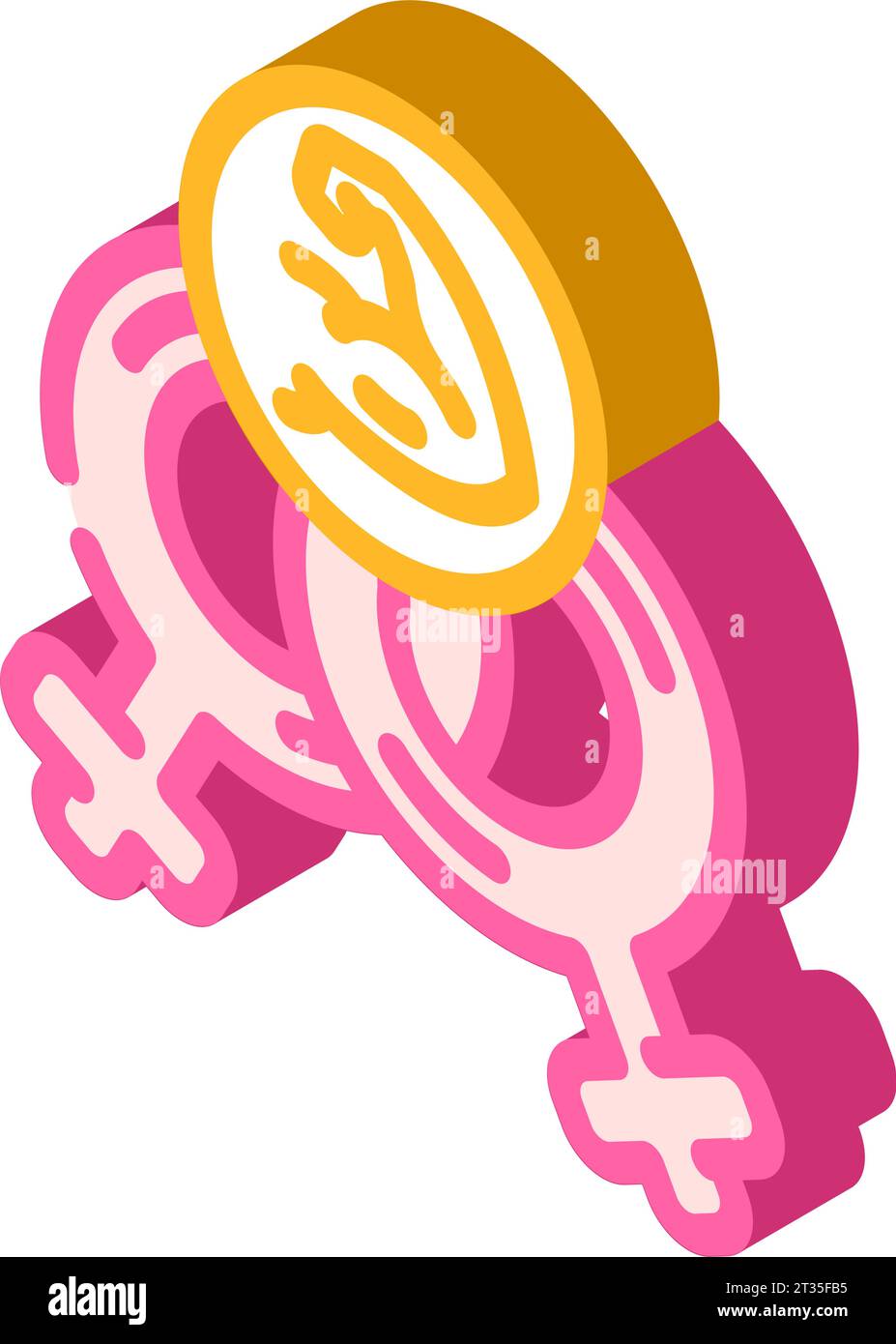 sisterhood support feminism woman isometric icon vector illustration ...