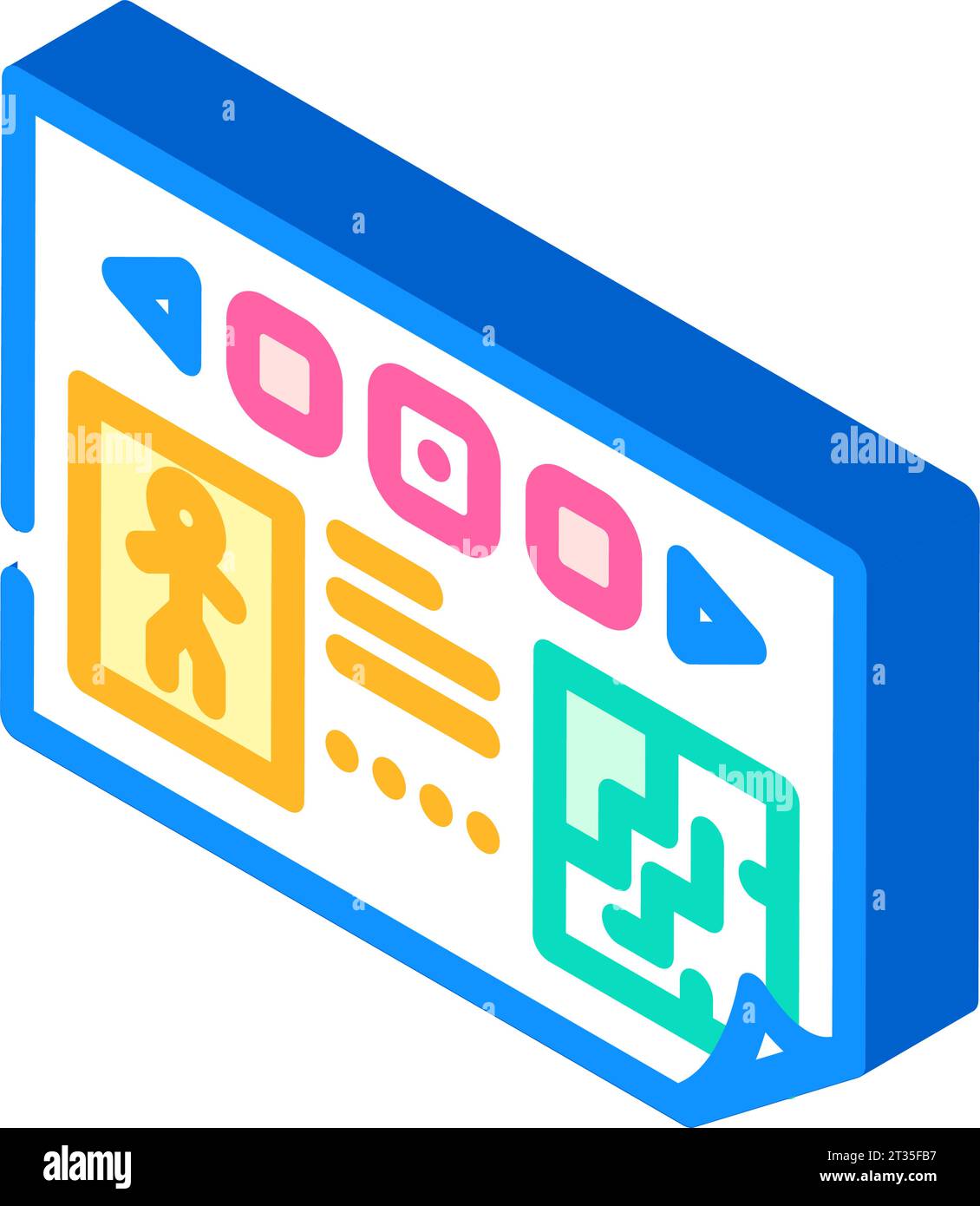 prototyping game development isometric icon vector illustration Stock