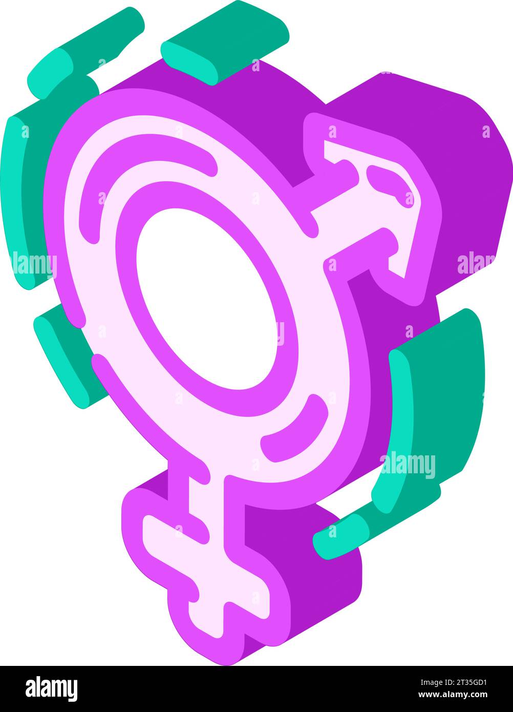 gender equality feminism woman isometric icon vector illustration Stock ...