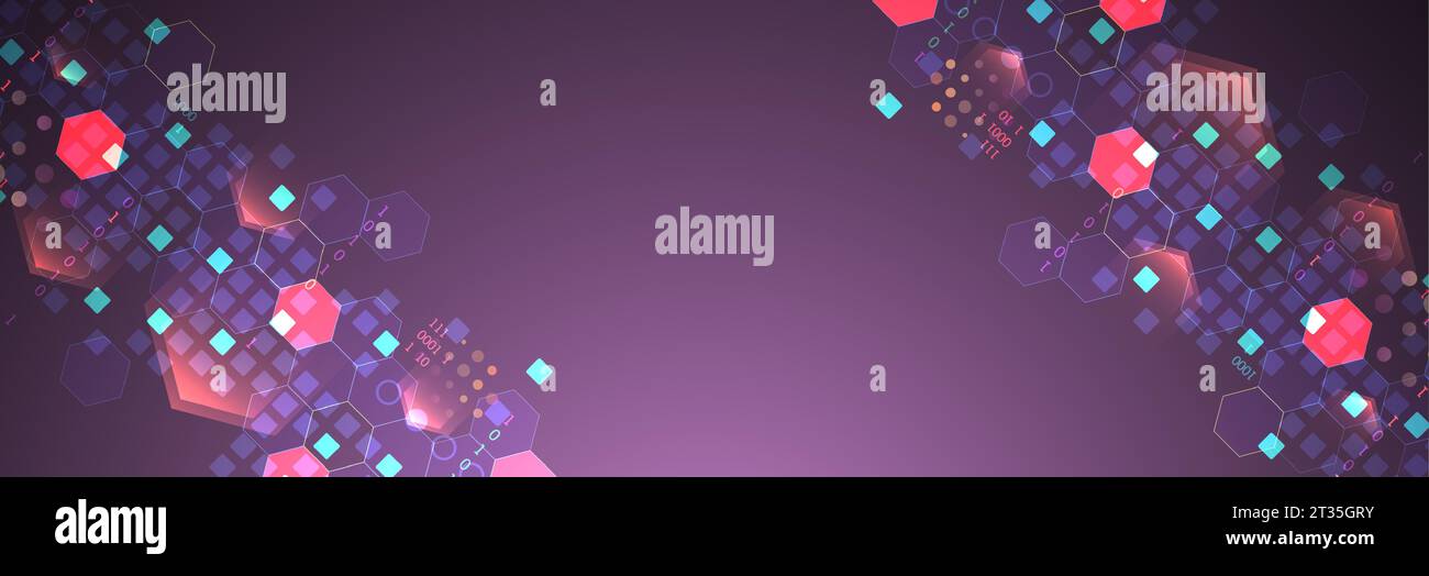 Geometric abstract background with hexagons. Science and technology ...